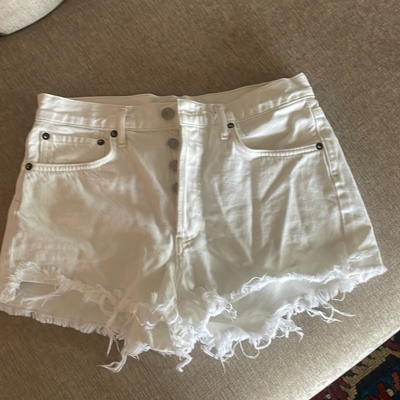 Agolde white denim shorts - Picture 1 of 2
